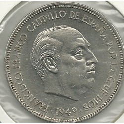 Monedas - España - Estado Español (18-VII-1936 / 20 - 005 pesetas - 303 - Año 1949*19*49