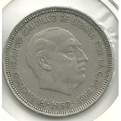 Monedas - España - Estado Español (18-VII-1936 / 20 - 005 pesetas - 313 - Año 1957*64