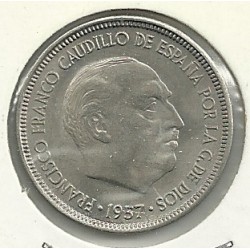 Monedas - España - Estado Español (18-VII-1936 / 20 - 005 pesetas - 314 - Sin circular - Año 1957*65