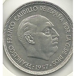 Monedas - España - Estado Español (18-VII-1936 / 20 - 005 pesetas - 324 - Año 1957*75