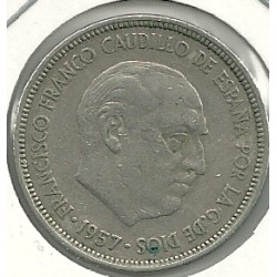 Monedas - España - Estado Español (18-VII-1936 / 20 - 005 pesetas - 314 - Año 1957*19*65