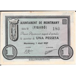 Billetes - EspaÃ±a - II RepÃºblica (1931 - 1939) - Locales - CataluÃ±a -  - mbc - Peseta - Montmany - Num.ref: 180