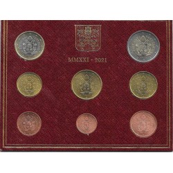 Monedas - Euros - Estuches Oficiales - Vaticano -  - FDC - 2021 - Coleccion 8 monedas