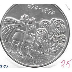 Monedas - Europa - Islandia - 21 - 1974 - 1000 coronas