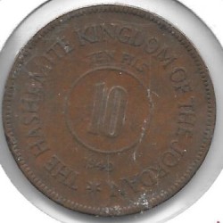 Monedas - Asia - Jordania - 4 - 1949 - 10 Fils