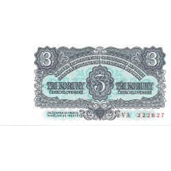 Billetes - Europa - Checoslovaquia - 81 - S/C - Año 1961 - 3 Coronas - num ref: VA222627