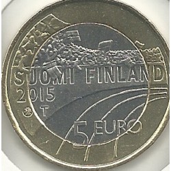 Monedas - Euros - 5€ - Finlandia - Año 2015 - Gimnasia