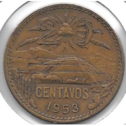 Monedas - Africa - Sudáfrica - 439 - Año 1953 - 20 Ctv