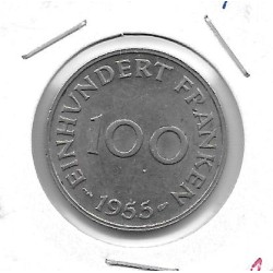 Monedas - Europa - Alemania (Sarland) - 4 - 1954 - 100 franken