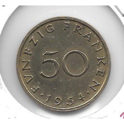 Monedas - Europa - Alemania (Sarland) - 3 - 1954 - 50 franken