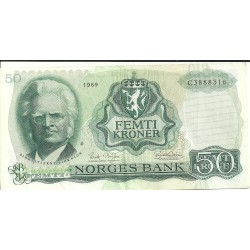 Billetes - Europa - Noruega - 037 - mbc - Año 1966-67 - 50 coronas