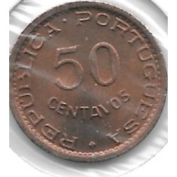 Monedas - Europa - Portugal (Guinea portuguesa) - 8 - Año 1952 - 50 Ctv