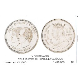 12€ - España - 004 - Año 2004 - V centenario de la muerte de isabel la católica