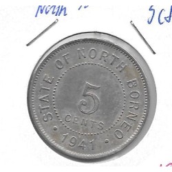 Monedas - Europa - Gran BretaÃ±a ( Borneo Norte) - 5 - 1941 - 5 ct