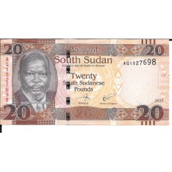 Billetes - Africa - Sudan del Sur - 13c - sc - 2017 - 20 pounds - Num.ref: AQ1527698