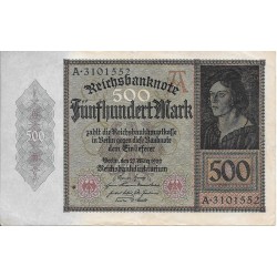 Billetes - Europa - Alemania - 073 - mbc+ - Año 1922 - 500 marcos