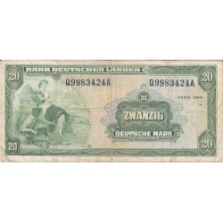 Billetes - Europa - Alemania - 6 - bc+ - 1948 - 20 marcos - Num.ref: Q9983424A