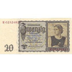 Billetes - Europa - Alemania - 185 - ebc - 1939 - 20 reichmark - Num.ref: E02524817