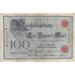 Billetes - Europa - Alemania - 30 - bc+ - 1907 - 100 marcos - Num.ref: 7402247B