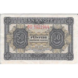 Billetes - Europa - Alemania Oriental - 8B - MBC - 1948 - 50 Pfennig - num ref: B05021944