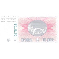 Billetes - Europa - Bosnia - 40 - sc - 1994 - 5 dinara - ref: 0675728