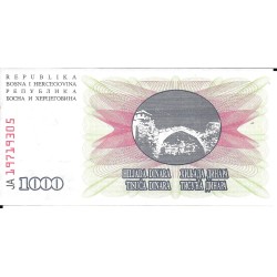 Billetes - Europa - Bosnia - 15 - sc - 1993 - 1000 dinar - Num.ref: 19719305