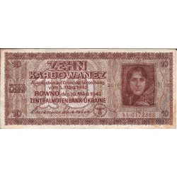 Billetes - Europa - Ucraina - 52 - mbc+ - 1942 - 10 korb. - num.ref: 440172385 - Ocupacion alemana