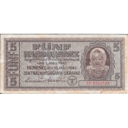 Billetes - Europa - Ucraina - 51 - mbc - 1942 - 5 korb. - num.ref: 550550521- Ocupacion alemana