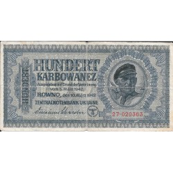 Billetes - Europa - Ucraina - 55 - mbc - 1942 - 100 korb. - num.ref: 27020363 - Ocupacion alemana