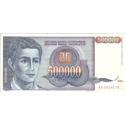 Billetes - Europa - Yugoslavia - 119 - sc - Año 1993 - 500000 dinara