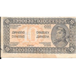 Billetes - Europa - Yugoslavia - 50 - bc+ - 1944 - 10 dinara