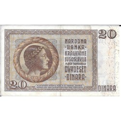 Billetes - Europa - Yugoslavia - 30 - mbc - 1936 - 20 dinara