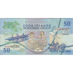 Billetes - Oceania - Islas Cook - 10 - S/C - Año 1992 - 50 Dólares