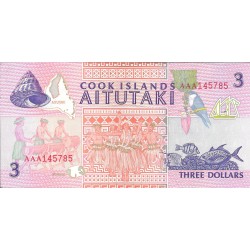 Billetes - Oceania - Islas Cook - 7 - sc - 1992 - 3 dolares - Num.ref: AAA145785