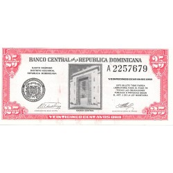 Billetes - America - Rep. Dominicana - 87 - S/C - Año 1961 - 25 Centavos - num ref: A2257679