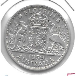 Monedas - Oceania - Australia - 60 - 1959 - florin - plata