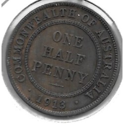 Monedas - Oceania - Australia - 22 - 1913 - 1/2 penny