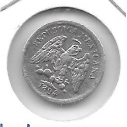 Monedas - America - Mexico - 398.1 - 1894 - 5 ctv - plata