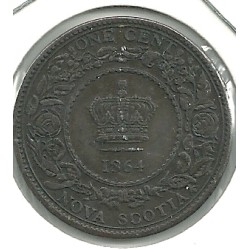 Monedas - America - Canada - 008.2 - Año 1864 - 1 ct