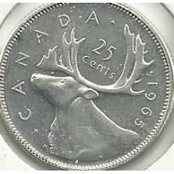 Monedas - America - Canada - 062 - Año 1965 - 25 ct