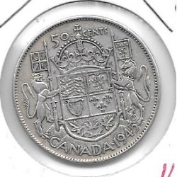 Monedas - America - Canada - 36 - Año  1945 - 50 ct - Plata