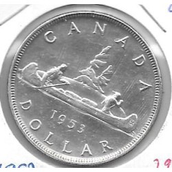 Monedas - America - Canadá - 54 - Año 1953 - dolar - plata