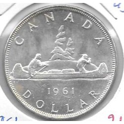 Monedas - America - Canadá - 54 - Año 1961 - dolar - plata