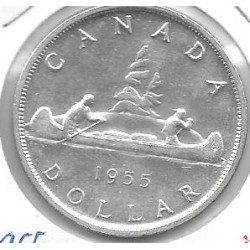 Monedas - America - Canadá - 54 - Año 1955 - dolar - plata