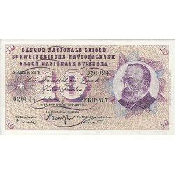 Billetes - Europa - Suiza - 045h - sc - Año 1963 - 10 francos