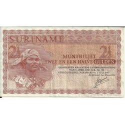 Billetes - America - Suriname - 117b - BC+ - Año 1967 - 2.1/2 Gulden