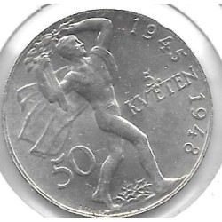 Monedas - Europa - Checoslovaquia - 25 - 1948 - 50 Coronas - Plata