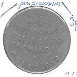 Monedas - Fichas cooperativas y vales -  - Subministradora de viveres - Girona - 5 pesetas