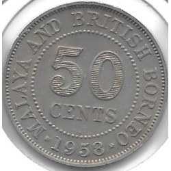 Monedas - Europa - Gran BretaÃ±a ( Malaya) - 4.1 - 1958 - 50 Ct