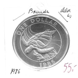 Monedas - America - Bermuda - 49a - 1986 - dolar - plata